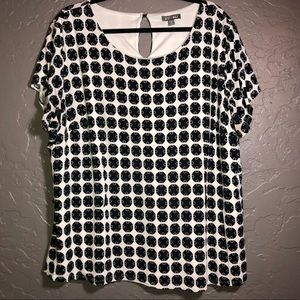 Black & White Polk-A-Dot Blouse